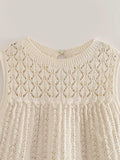 Ladies Solid Color Knit Vest And Skirt Set 3712 - SWEETKAMA
