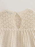 Ladies Solid Color Knit Vest And Skirt Set 3712 - SWEETKAMA