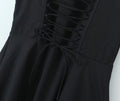 Ladies Solid Color Lace Up Corset Mini Dress ZS881 - SWEETKAMA