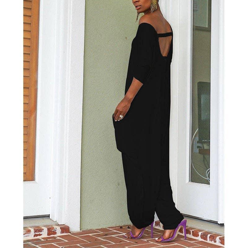 Ladies Solid Color Long Sleeves Jumpsuit ZL1186 - SWEETKAMA