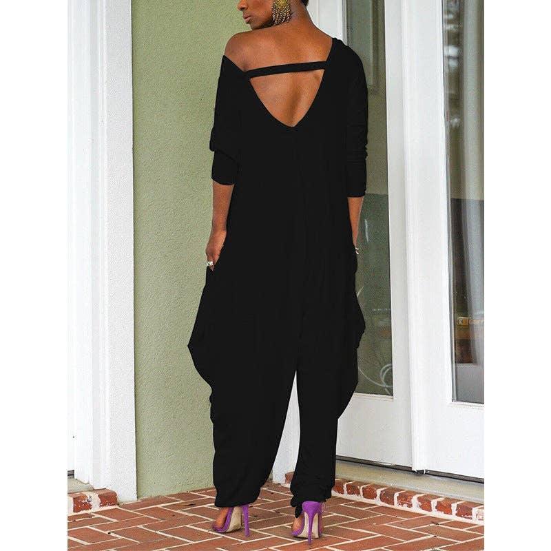 Ladies Solid Color Long Sleeves Jumpsuit ZL1186 - SWEETKAMA