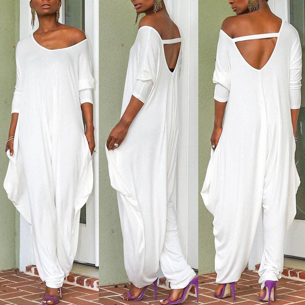 Ladies Solid Color Long Sleeves Jumpsuit ZL1186 - SWEETKAMA