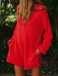 Ladies Solid Color Long Sleeves Sweater Romper SKJ516 - SWEETKAMA