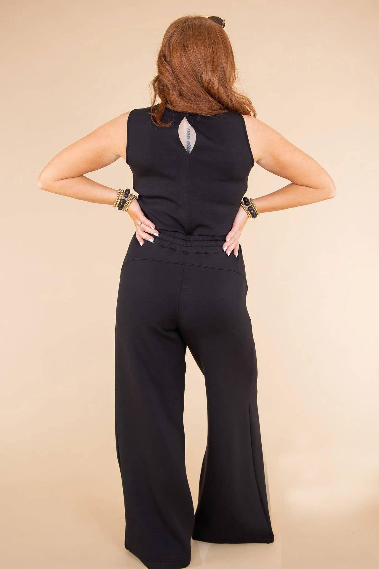 Ladies Solid Color Overall Sleeveless Daily Jumpsuit 23100 - SWEETKAMA
