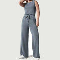 Ladies Solid Color Overall Sleeveless Daily Jumpsuit 23100 - SWEETKAMA
