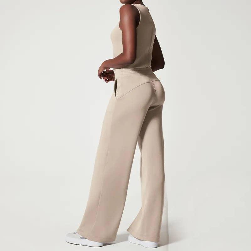 Ladies Solid Color Overall Sleeveless Daily Jumpsuit 23100 - SWEETKAMA