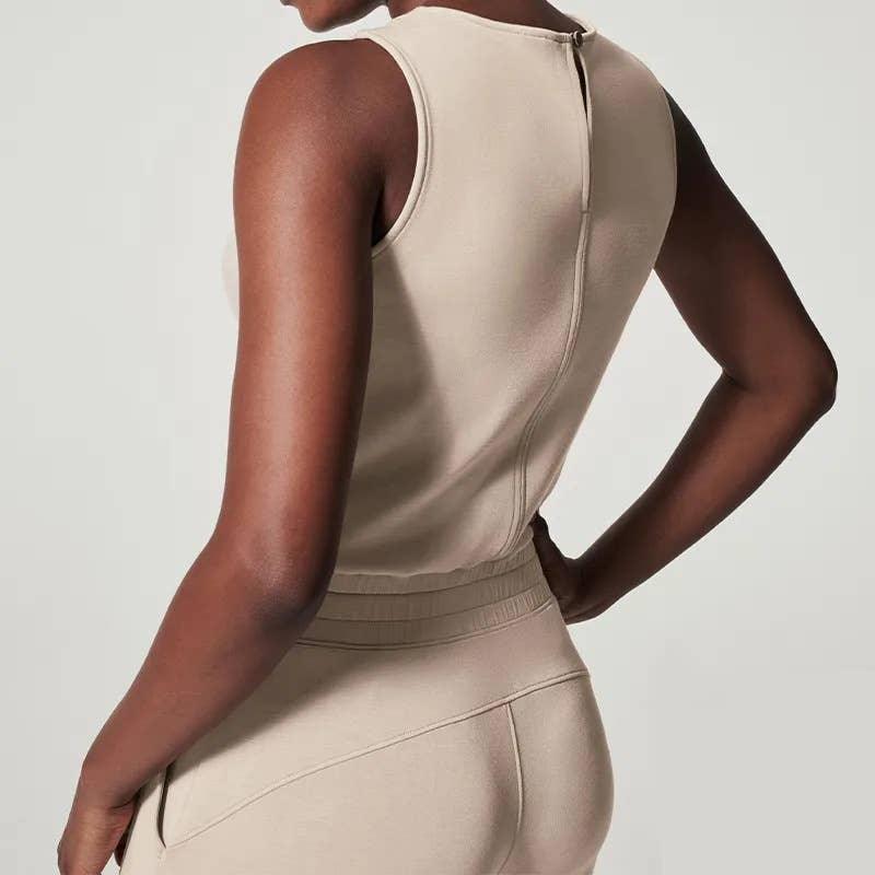 Ladies Solid Color Overall Sleeveless Daily Jumpsuit 23100 - SWEETKAMA