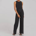 Ladies Solid Color Overall Sleeveless Daily Jumpsuit 23100 - SWEETKAMA