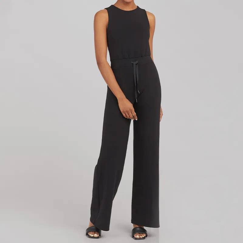 Ladies Solid Color Overall Sleeveless Daily Jumpsuit 23100 - SWEETKAMA