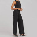 Ladies Solid Color Overall Sleeveless Daily Jumpsuit 23100 - SWEETKAMA