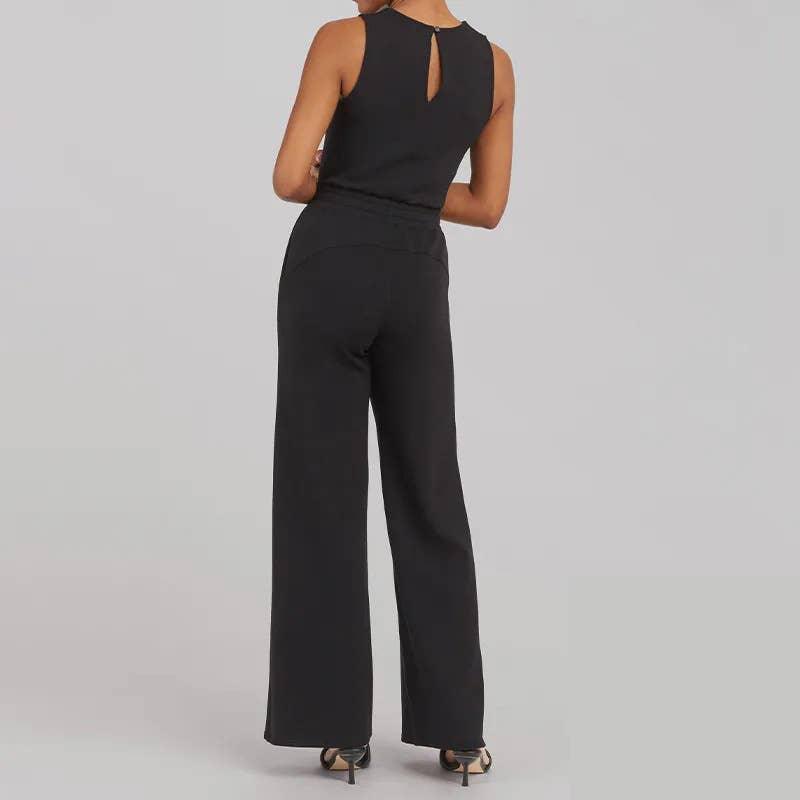 Ladies Solid Color Overall Sleeveless Daily Jumpsuit 23100 - SWEETKAMA