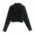 Ladies Solid Color Shirt And Straight Skirt Set 8712 - SWEETKAMA