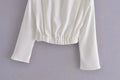 Ladies Solid Color Shirt And Straight Skirt Set 8712 - SWEETKAMA