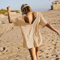 Ladies Solid Color Short Sleeves Romper EKBI - SWEETKAMA