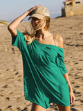 Ladies Solid Color Short Sleeves Romper EKBI - SWEETKAMA