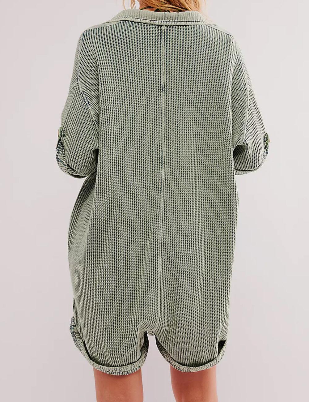 Ladies Solid Color Short Sleeves Romper SKJ518 - SWEETKAMA