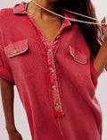 Ladies Solid Color Short Sleeves Romper SKJ518 - SWEETKAMA