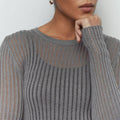 Ladies Solid Color Slim Fit Knit Blouse TX0022 - SWEETKAMA