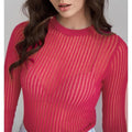 Ladies Solid Color Slim Fit Knit Blouse TX0022 - SWEETKAMA