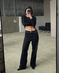 Ladies Solid Color Slim Fit Knit Blouse TX0022 - SWEETKAMA