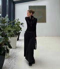 Ladies Solid Color Slim Fit Knit Blouse TX0022 - SWEETKAMA