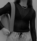 Ladies Solid Color Slim Fit Knit Blouse TX0022 - SWEETKAMA