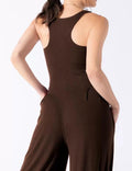 Ladies Solid Color Square Neck Jumpsuit EKDD - SWEETKAMA