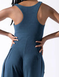 Ladies Solid Color Square Neck Jumpsuit EKDD - SWEETKAMA