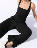Ladies Solid Color Square Neck Jumpsuit EKDD - SWEETKAMA