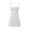 Ladies Solid Color Strap Shoulder Short Dress NG158 - SWEETKAMA