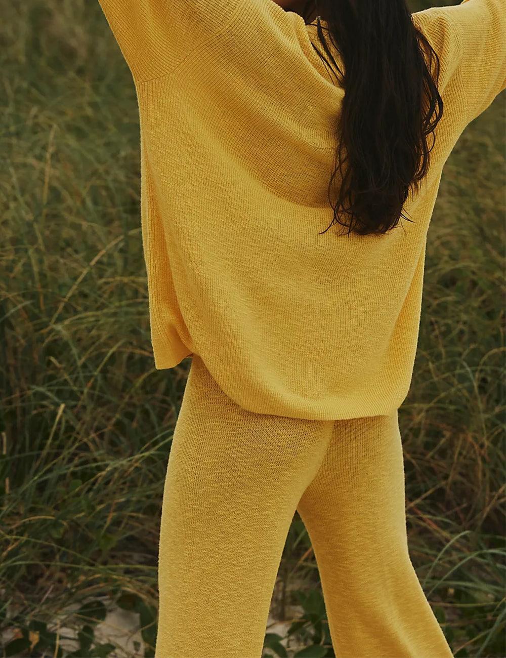 Ladies Solid Color Sweater and Pants Set SKST469 - SWEETKAMA