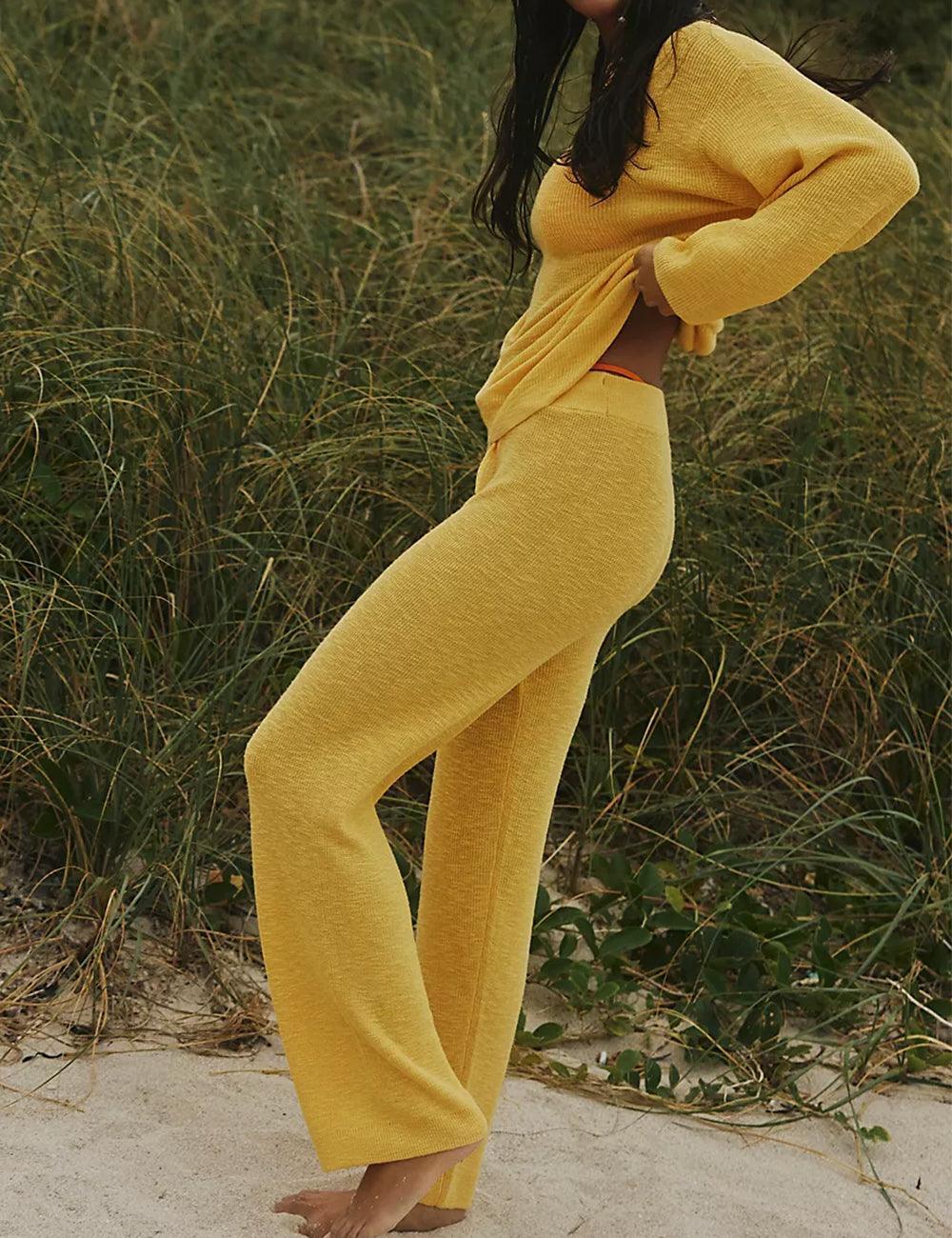 Ladies Solid Color Sweater and Pants Set SKST469 - SWEETKAMA