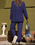 Ladies Solid Color Sweater and Pants Set SKST469 - SWEETKAMA
