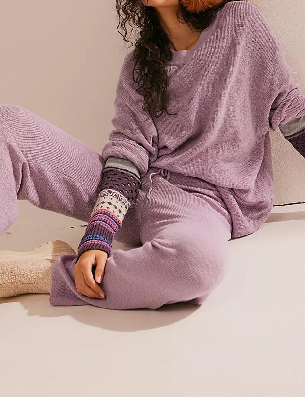 Ladies Solid Color Sweater and Pants Set SKST469 - SWEETKAMA