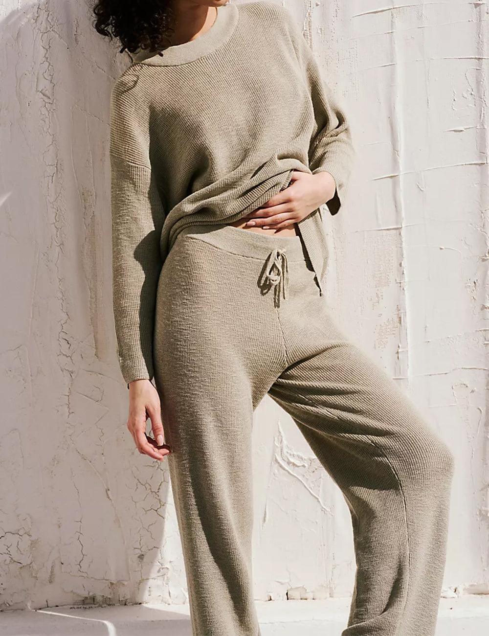 Ladies Solid Color Sweater and Pants Set SKST469 - SWEETKAMA