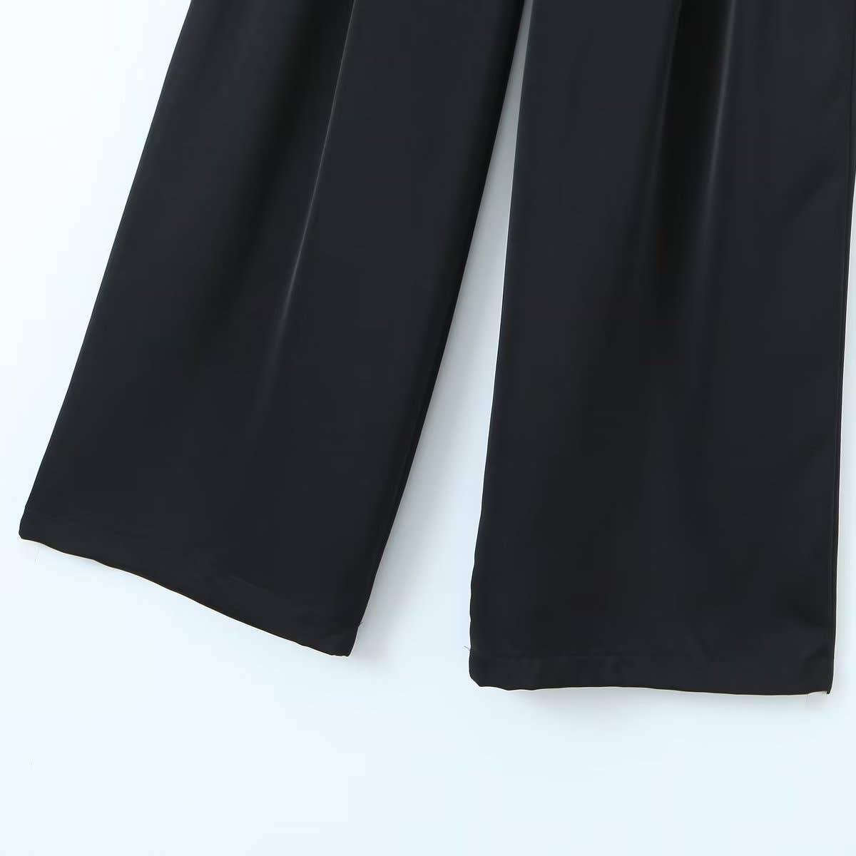 Ladies Solid Color Top and Pant Set Daily Set FKW0609 - SWEETKAMA