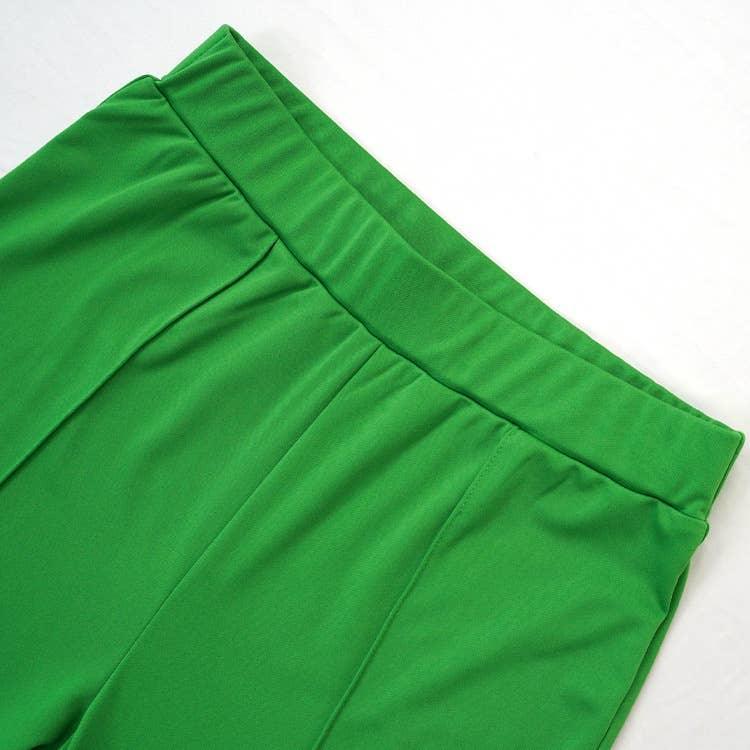Ladies Solid Color Top and Pant Set Daily Set FY010 - SWEETKAMA