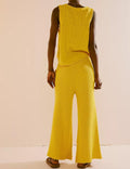 Ladies Solid Color Top and Pants Sets SKST477 - SWEETKAMA