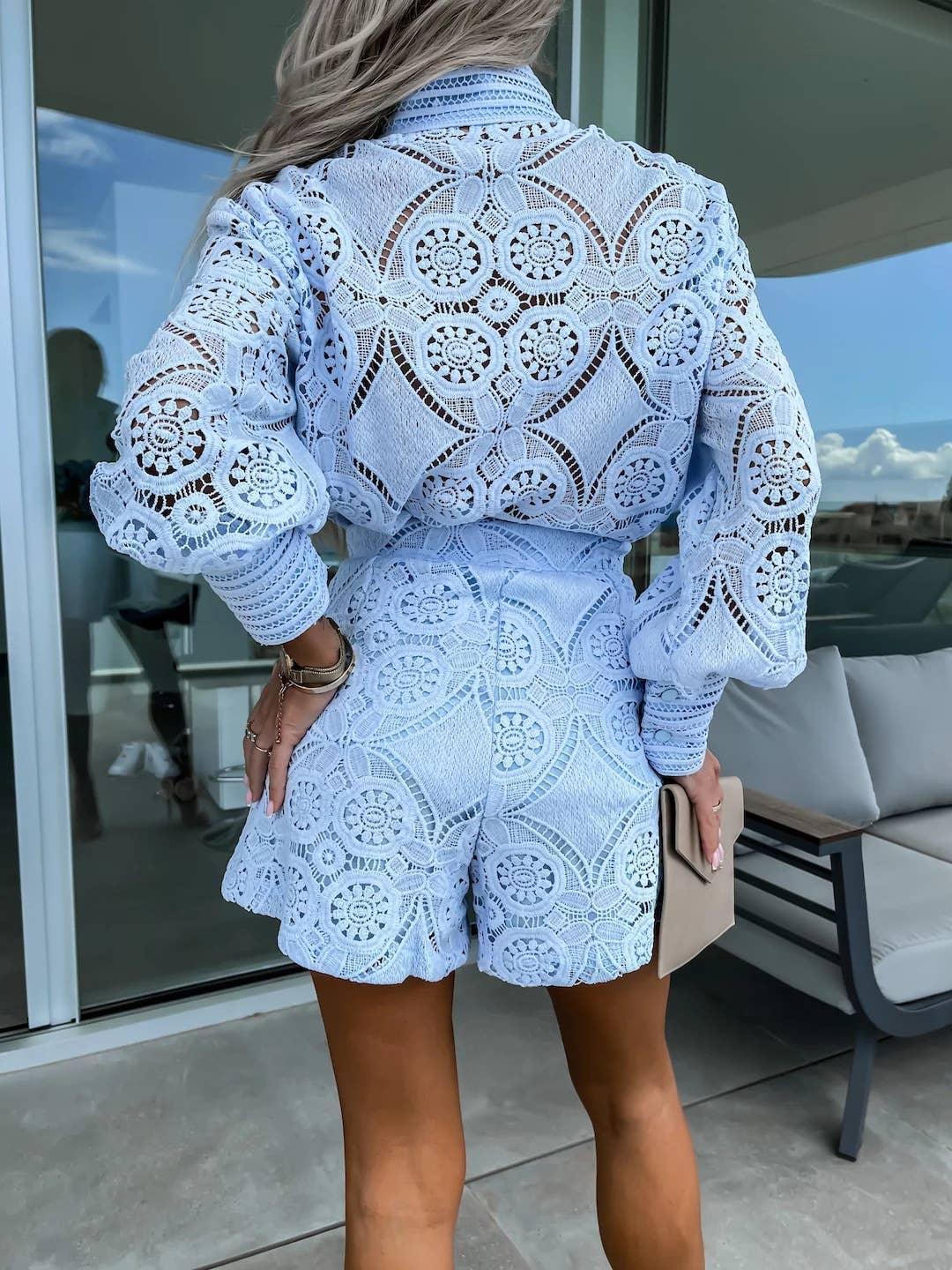Ladies Solid Color Top and Short Set Daily Set 23014 - SWEETKAMA