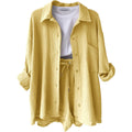 Ladies Solid Color Top and Short Set Daily Set 23109 - SWEETKAMA