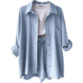 Ladies Solid Color Top and Short Set Daily Set 23109 - SWEETKAMA