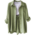 Ladies Solid Color Top and Short Set Daily Set 23109 - SWEETKAMA