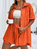 Ladies Solid Color Top and Short Set Daily Set 23123 - SWEETKAMA