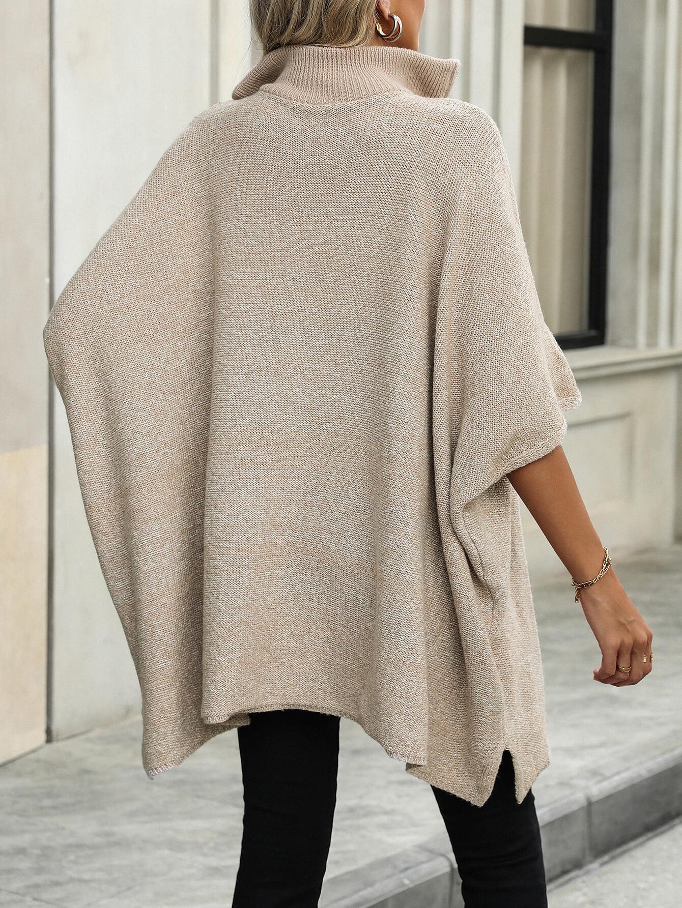Ladies Solid Color Turndown Collar Knit Top E2391 - SWEETKAMA