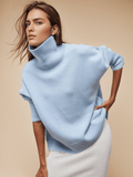 Ladies Solid Color Turtleneck Knit Sweater 5605-后续发布 - SWEETKAMA