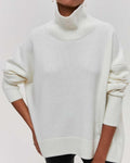 Ladies Solid Color Turtleneck Knit Sweater 5605-后续发布 - SWEETKAMA