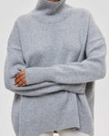 Ladies Solid Color Turtleneck Knit Sweater 5605-后续发布 - SWEETKAMA