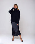 Ladies Solid Color Turtleneck Knit Sweater W003 - SWEETKAMA