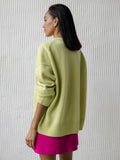 Ladies Solid Color V Neck Knit Sweater 015 - SWEETKAMA