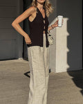 Ladies Solid Color V Neck Knit Vest 0618# - SWEETKAMA